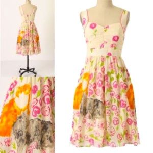 Anthropologie floreat botanical stroll cat dress